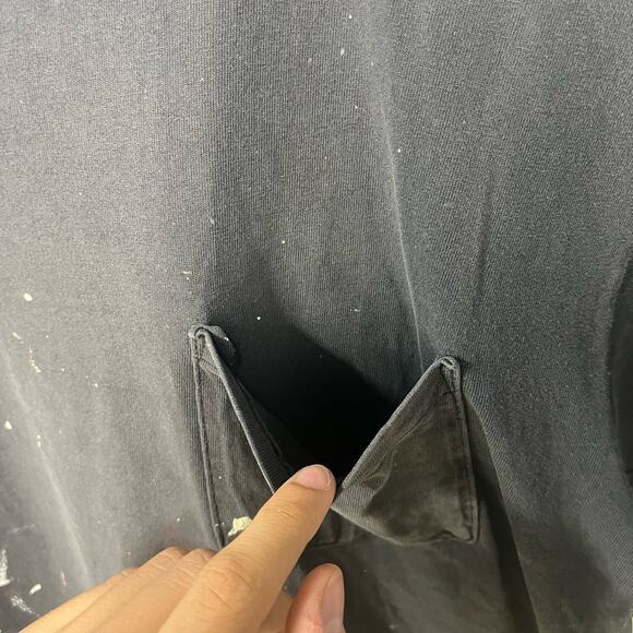 VTG 90's Dickies Black Faded Painted Pocket T Shirt Made in USA SZ XL - Picture 4 of 5